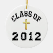 Class Of 2012 Cross  - Black 2 Christmas Ornament