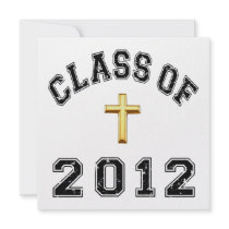 Class Of 2012 Cross  - Black 2 Personalized Invitations