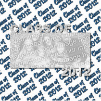 Class of 2012 Cut Out Photo Frame - Blue and White