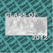 Class of 2012 Cut Out Photo Frame - Teal and Tead