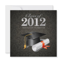 Class of 2012 Damask Graduation Invitation