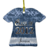 Class Of 2012 Denim Cute Graduation Ornament ornament
