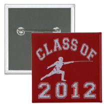 Class Of 2012 Fencing - Grey 2 Button
