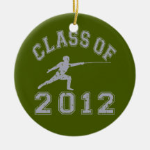Class Of 2012 Fencing - Grey 2 Christmas Ornaments