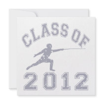 Class Of 2012 Fencing - Grey 2 Personalized Invitations