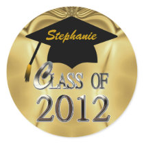 Class Of 2012 Gold Graduation Seals Stickers