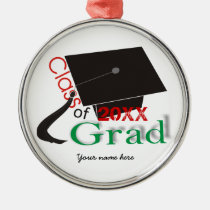 Class of 2012 Grad Graduation cap custom ornaments