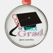 Class of 2012 Grad Graduation cap custom ornaments