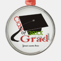 Class of 2012 Grad Graduation cap custom ornaments