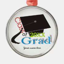 Class of 2012 Grad Graduation cap custom ornaments