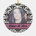 Class of 2012 Grad Graduation damask photo Christmas Ornament