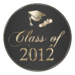 Class of 2012 Graduation Cap & Diploma Seals Stickers