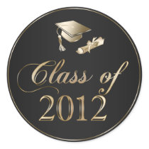 Class of 2012 Graduation Cap & Diploma Seals Stickers