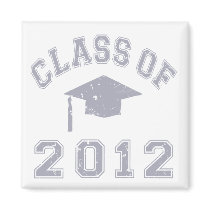 Class Of 2012 Graduation - Grey Fridge Magnets