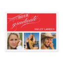 Class of 2012 Graduation Invitation Postcard | Red postcard