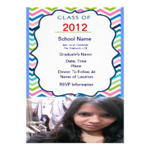Class of 2012 Graduation Invitations: Zig Zag