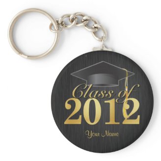 Class of 2012 Graduation Key-Chain (blk & gold) V1 Keychains
