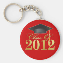 Class of 2012 Graduation Key-Chain (red & gold) Keychain