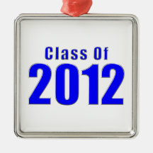 Class of 2012 Graduation Ornament Blue and Silver
