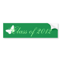 Class of 2012 - Green and White Butterfly bumper stickers