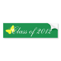 Class of 2012 - Green and Yellow Butterfly bumper stickers
