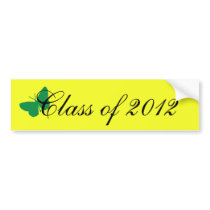 Class of 2012 - Green and Yellow Butterfly bumper stickers