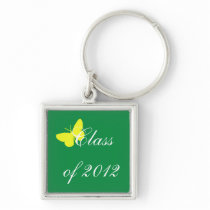 Class of 2012 - Green and Yellow Butterfly keychains