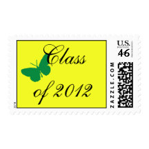 Class of 2012 - Green and Yellow Butterfly Stamps