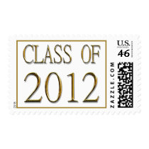 Class Of 2012 In Gold Postage Stamp