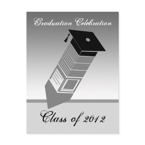 Class of 2012 Invitation Postcard Pencil Gray zazzle_postcard
