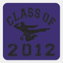 Class of 2012 Martial Art - Black 2 Sticker