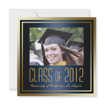 Class of 2012, Navy and Gold Graduation Invite