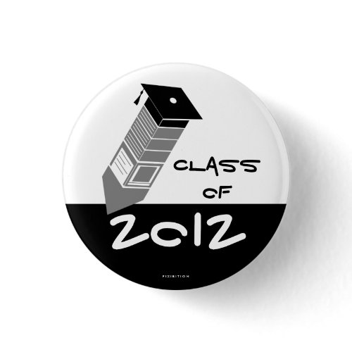 Class Of 2012 Pencil Button Black zazzle_button