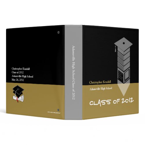 Class of 2012 Pencil Graduation Binder Gold zazzle_binder