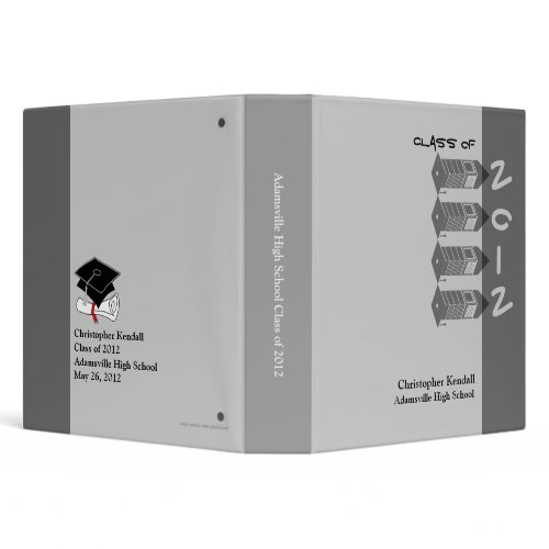 Class of 2012 Pencil Graduation Binder Gray 2 zazzle_binder