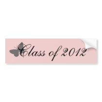 Class of 2012 - Pink and Grey bumper stickers