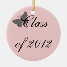 Class of 2012 - Pink and Grey Christmas Ornament