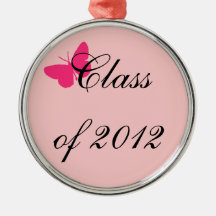 Class of 2012 - Pink Butterfly Ornament