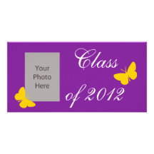 Class of 2012 - Purple and Gold Customized Photo Card