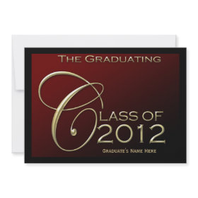 Class of 2012 Red Gold Graduation Announcement