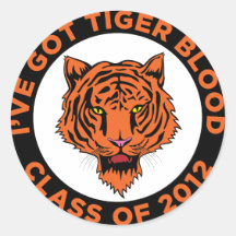 Class of 2012 round stickers