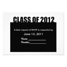 Class of 2012 RSVP CARDS Custom Announcements
