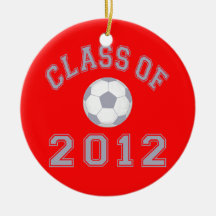 Class Of 2012 Soccer - Grey 2 Christmas Tree Ornaments