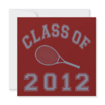 Class Of 2012 Tennis - Grey Personalized Invite