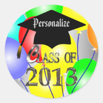 Class Of 2013 Balloons Graduation Stickers stickers