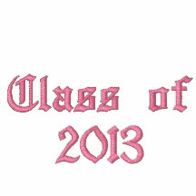 Class of 2013 - Black and Pink Embroidered Hoody