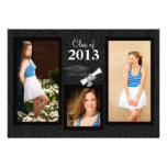 Class of 2013 Black Damask Graduation Invitation