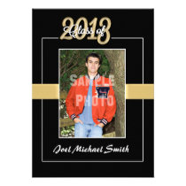 Class of 2013 Black Graduation Party Invitation invitations