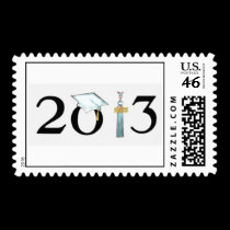 Class of 2013 Black & White Grad Postage Stamp stamps