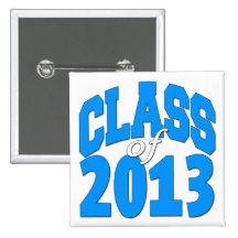 Class of 2013 (blue 2) pinback button